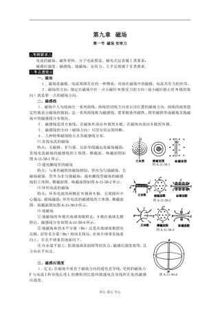 第九章 磁场（第一节 磁场 安培力）