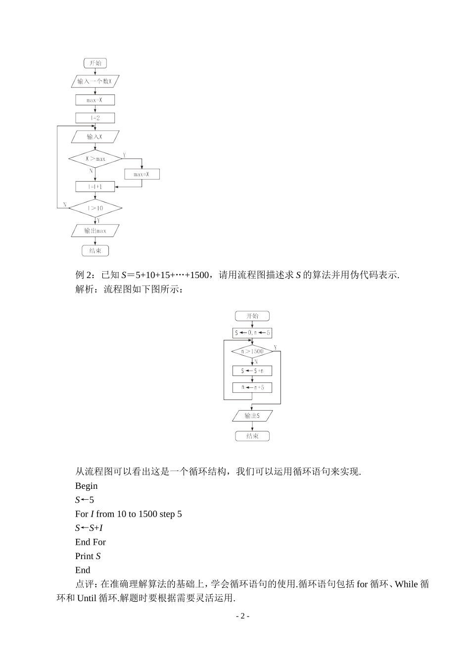 第七课时  基本算法语句（三）_第2页