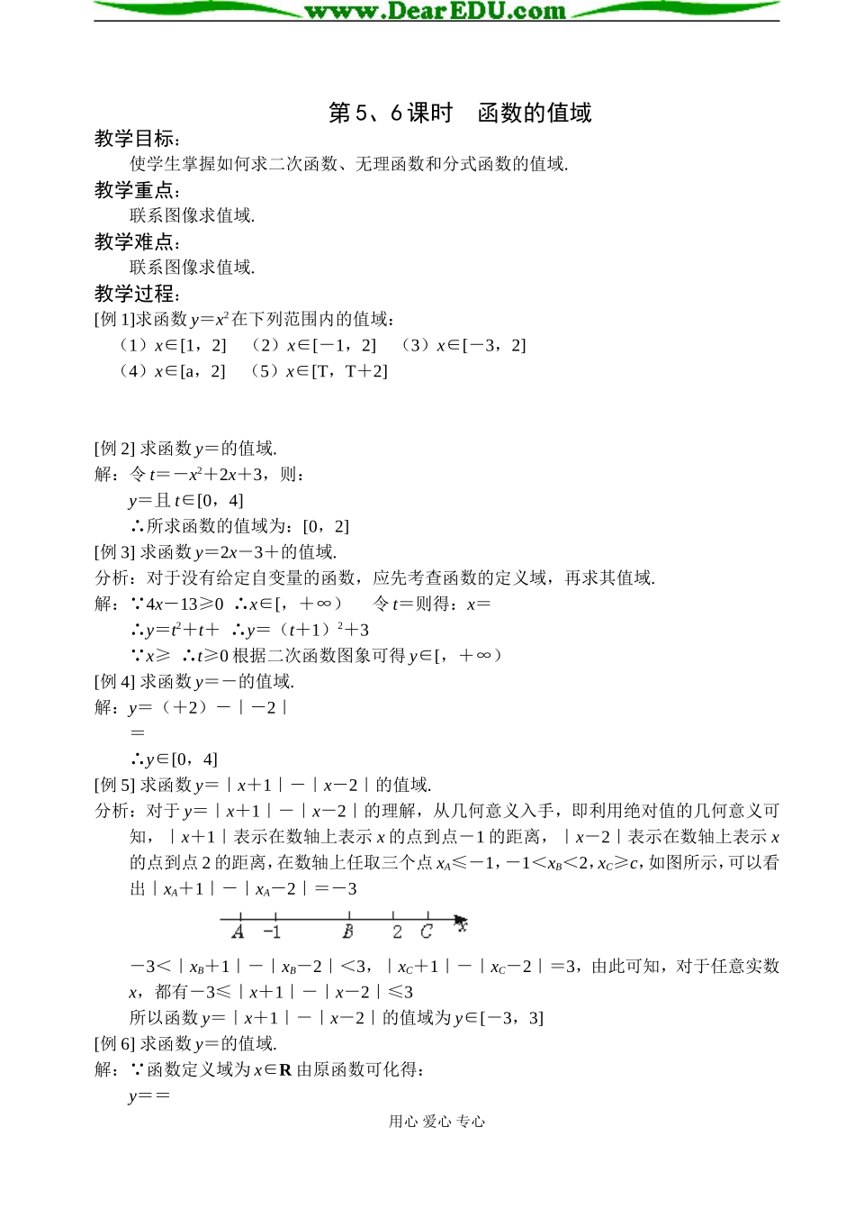 第5、6课时  函数的值域_第1页