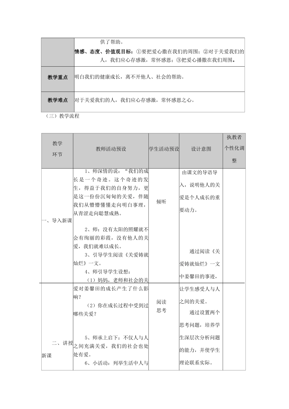九年级政治 第四课 伸出你的手教学设计 人民版教材_第2页