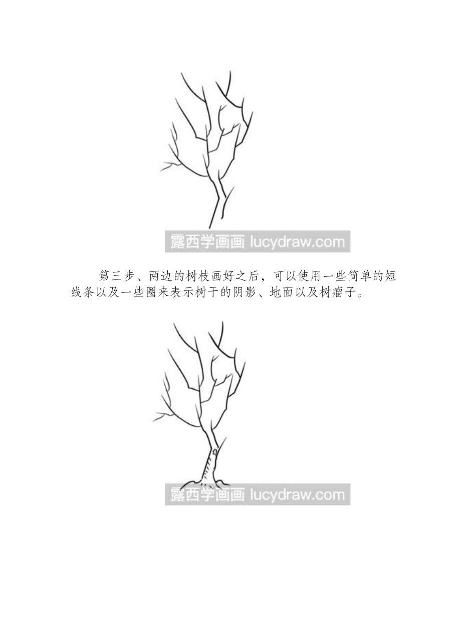 简笔画教程：教你画枯树简笔画教程_第2页