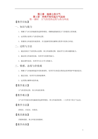 第1讲  冷热不均引起大气运动