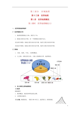 第1讲  世界地理概况