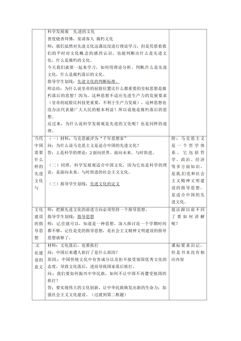 九年级政治 2[1].3大力发展先进文化-把握先进文化的前进方向 粤教版教材_第2页
