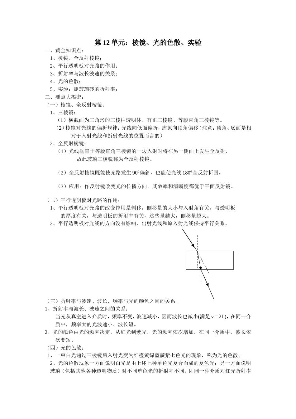 第12单元：棱镜、光的色散_第1页