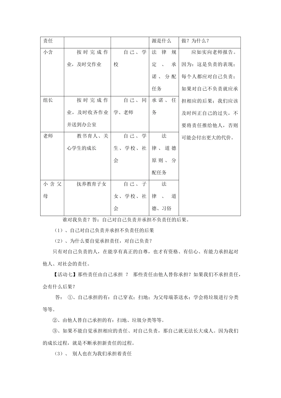 九年级思想品德 《责任与角色同在》教学设计（全）人教版教材_第3页
