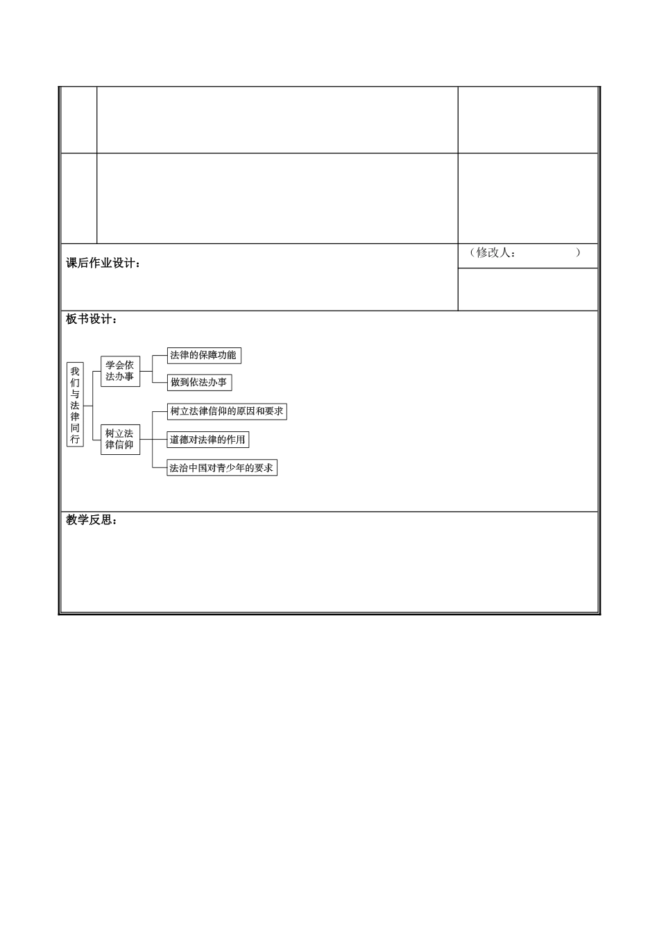 七年级道德与法治下册 第四单元 走进法治天地 第十课 法律伴我们成长 10.2 我们与法律同行教学设计 新人教版教材-新人教版教材初中七年级下册政治教学设计_第3页