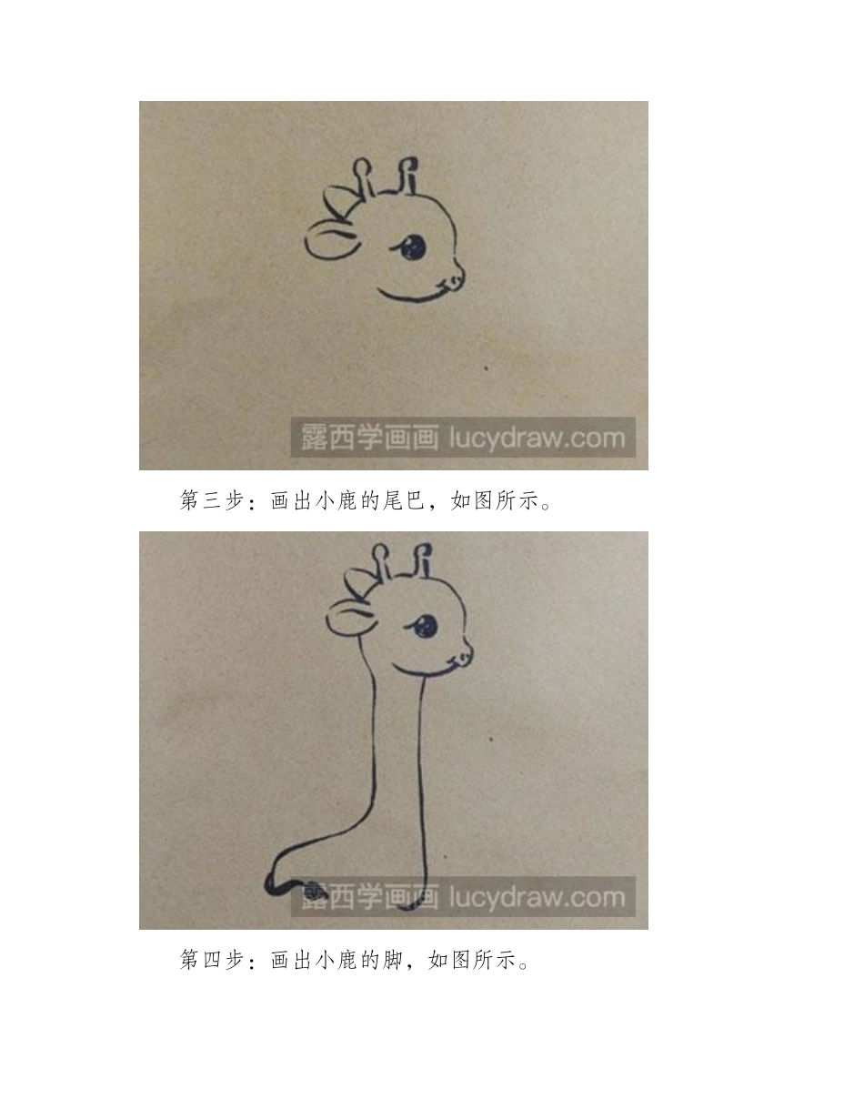 简笔画教程：小鹿怎么画简笔画教程_第2页