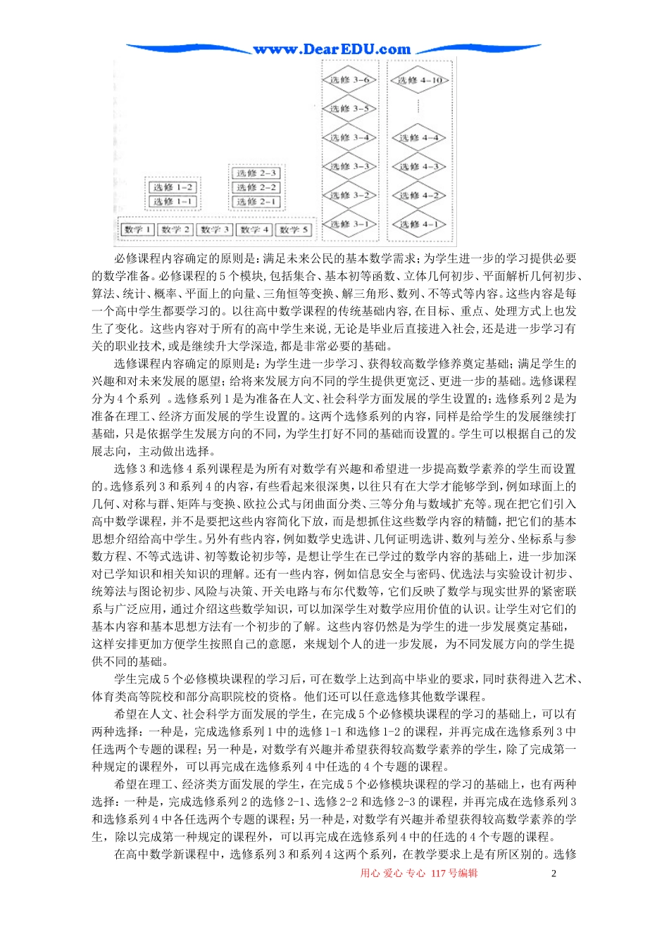 福建省普通高中数学学科新课程教学实施指导意见 新课标 人教版_第2页