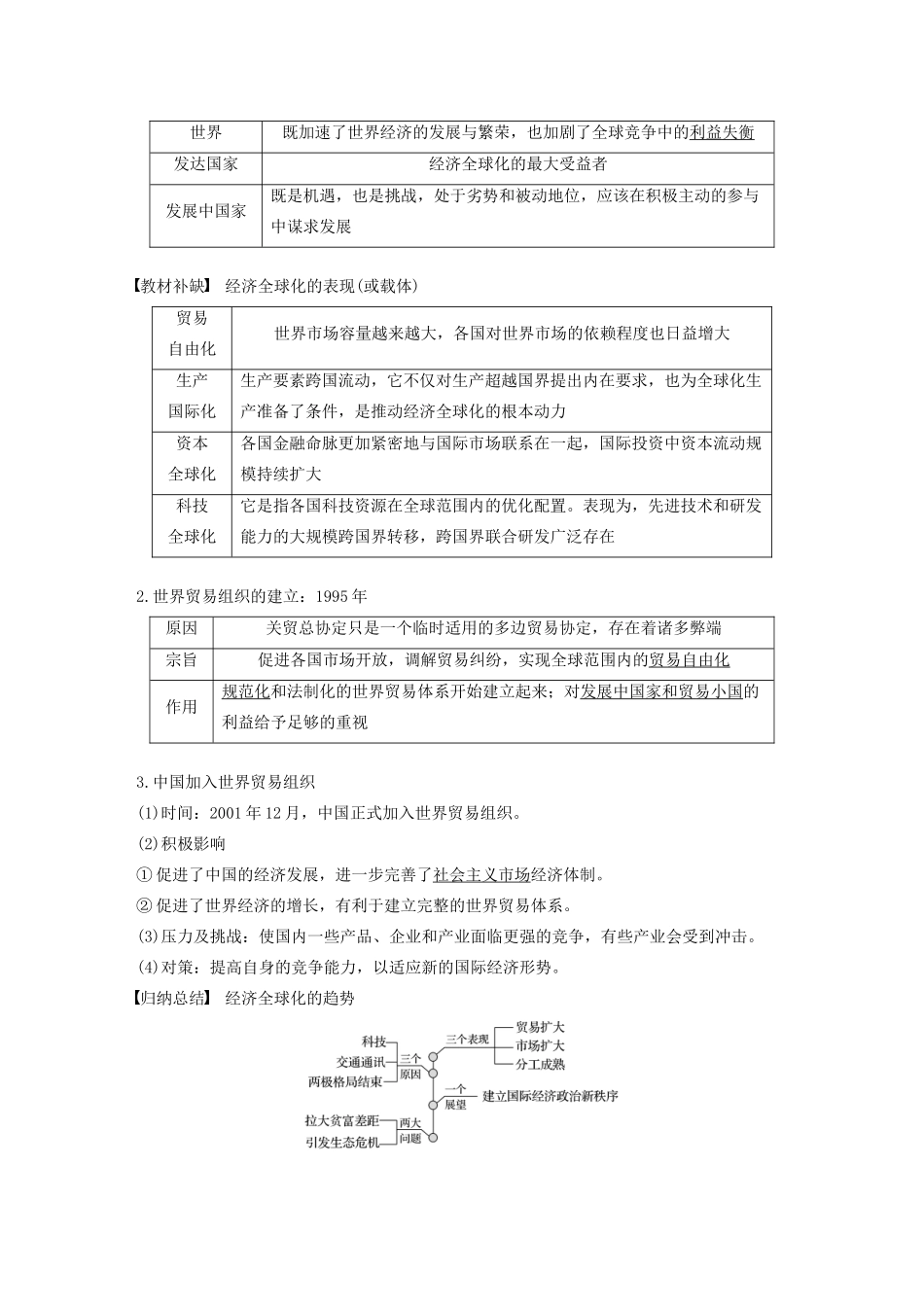 版高考历史大一轮复习 第十一单元 世界经济的全球化趋势 第31讲 世界经济的区域集团化和经济全球化趋势教案（含解析）新人教版必修2-新人教版高三必修2历史教案_第3页