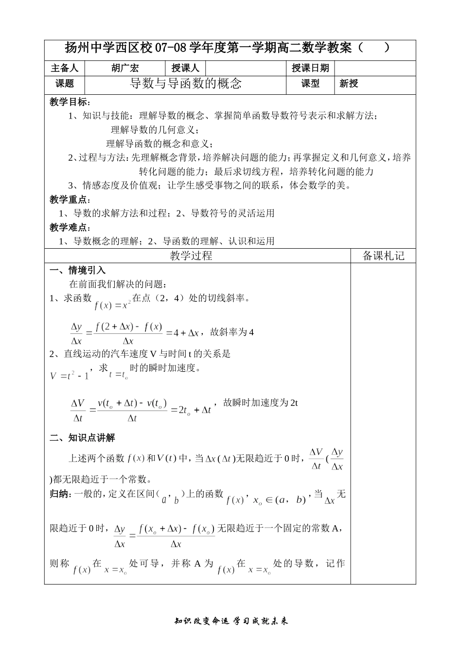 导数与导函数的概念1_第1页