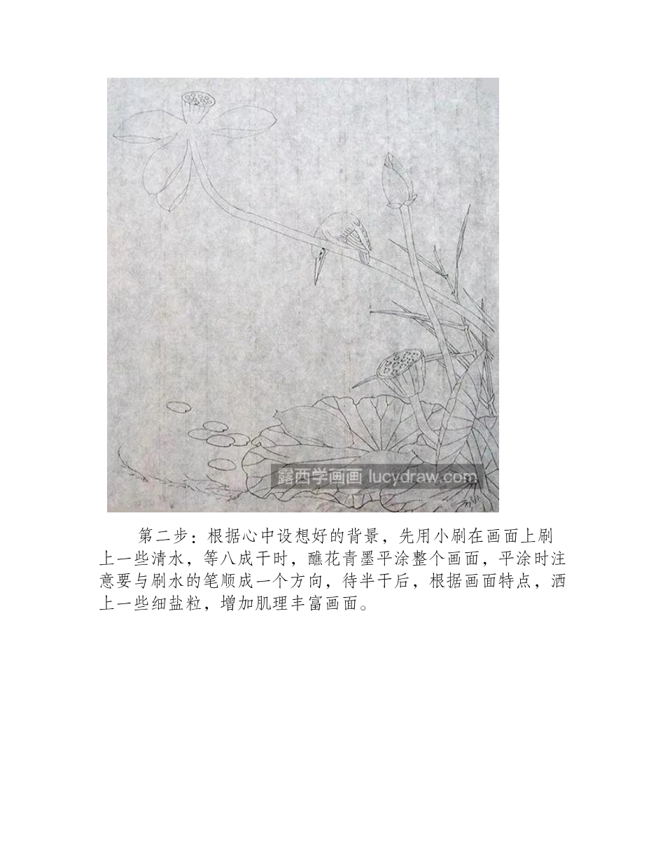荷花上的翠鸟怎么画_有哪些绘画步骤_工笔画教程_第2页