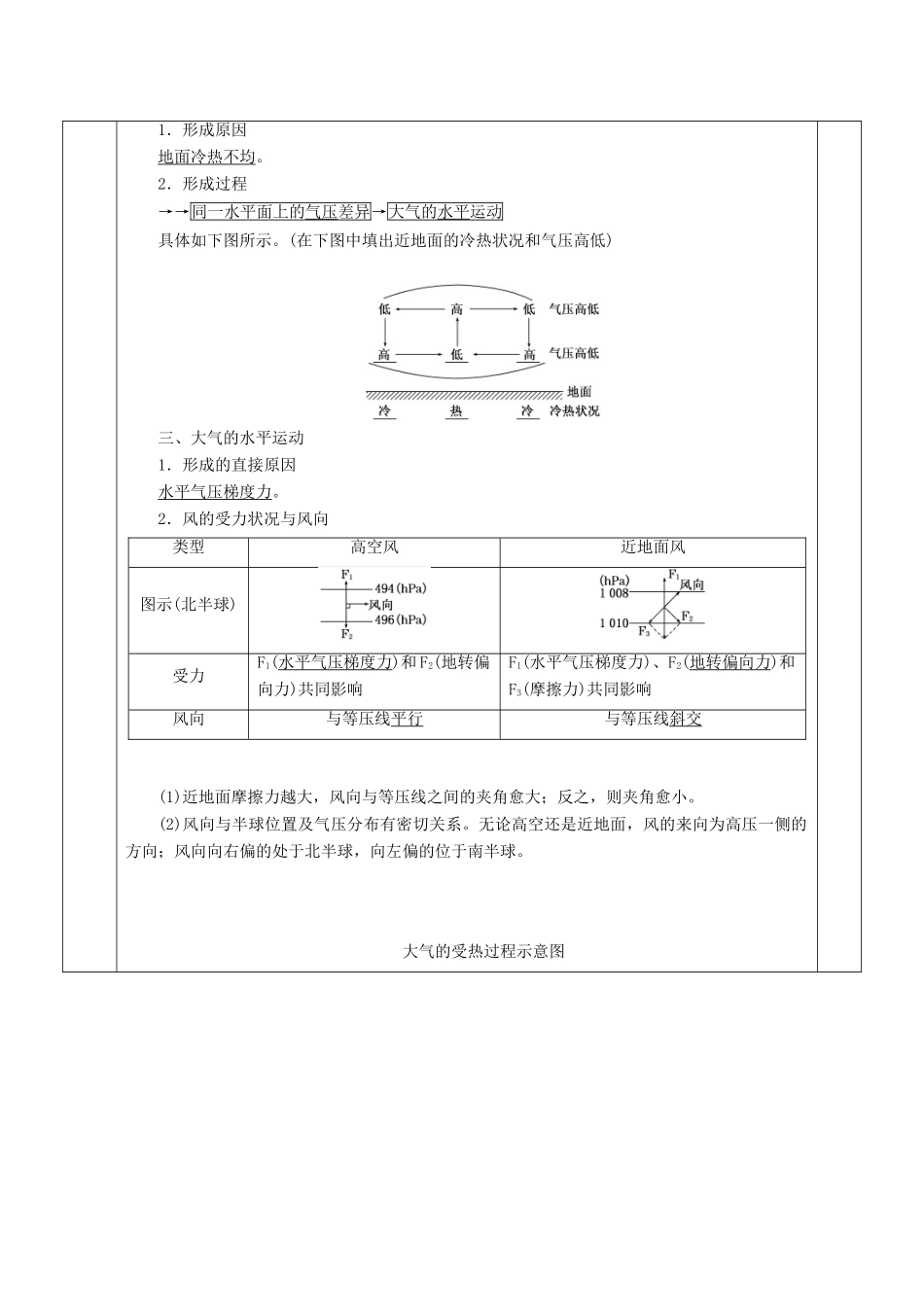 安徽省长丰县高三地理一轮复习 大气教案 新人教版-新人教版高三全册地理教案_第2页