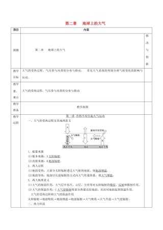 安徽省长丰县高三地理一轮复习 大气教案 新人教版-新人教版高三全册地理教案
