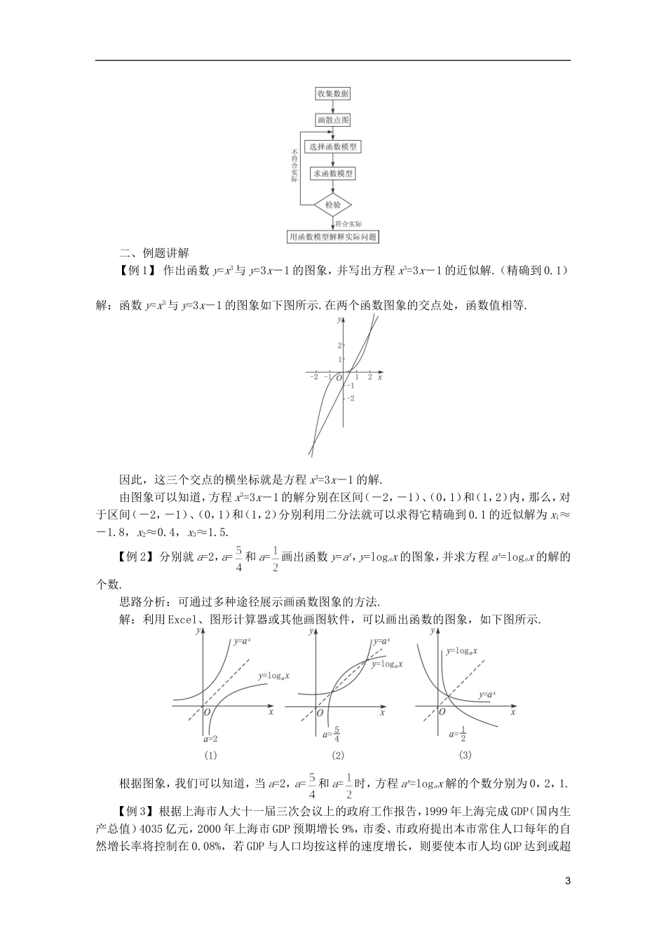 安徽工业大学附属中学高中数学 3.函数的应用 第三章单元复习教案 新人教A版必修1_第3页