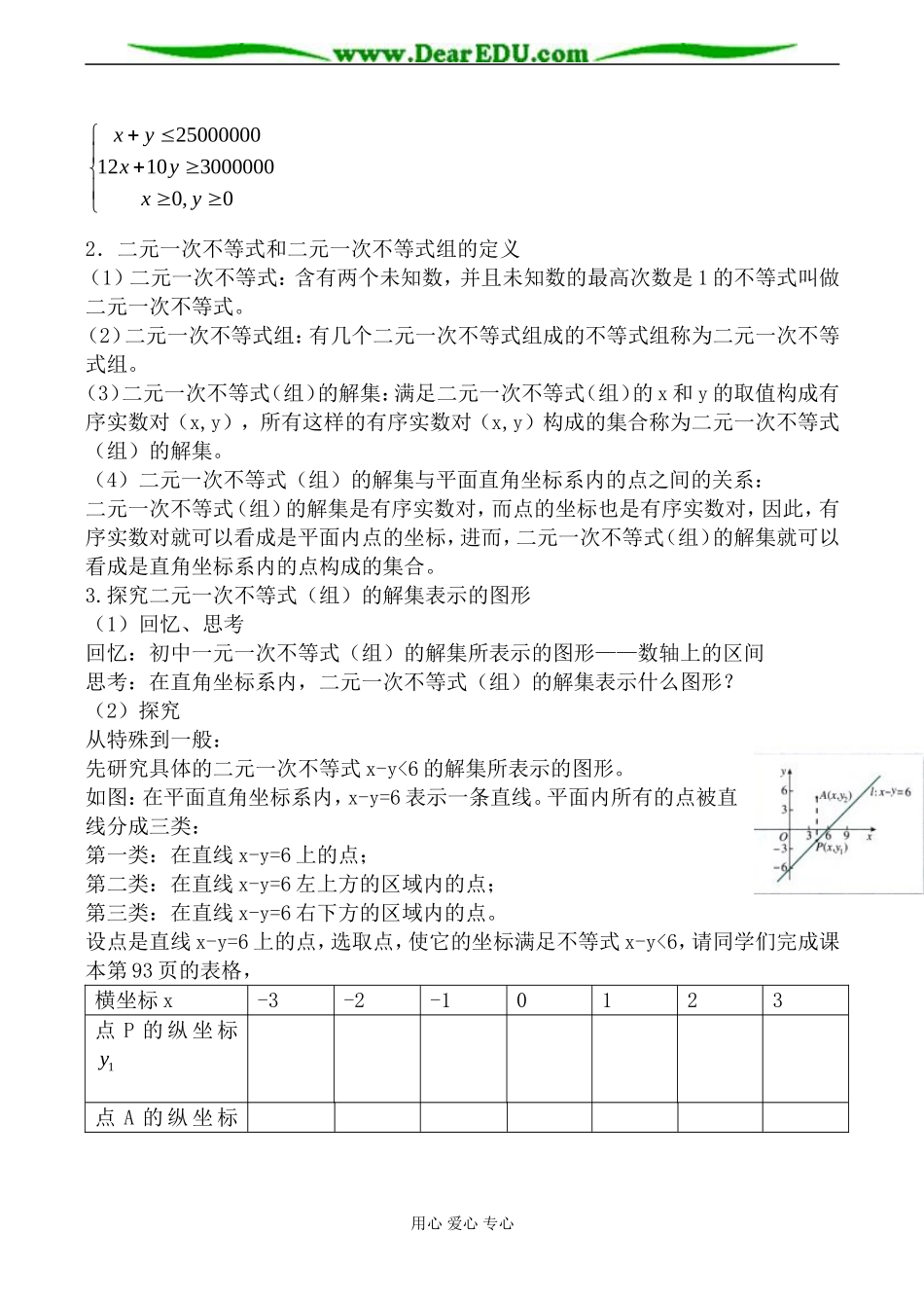 北师大版高中数学必修5二元一次不等式（组）与平面区域1_第2页