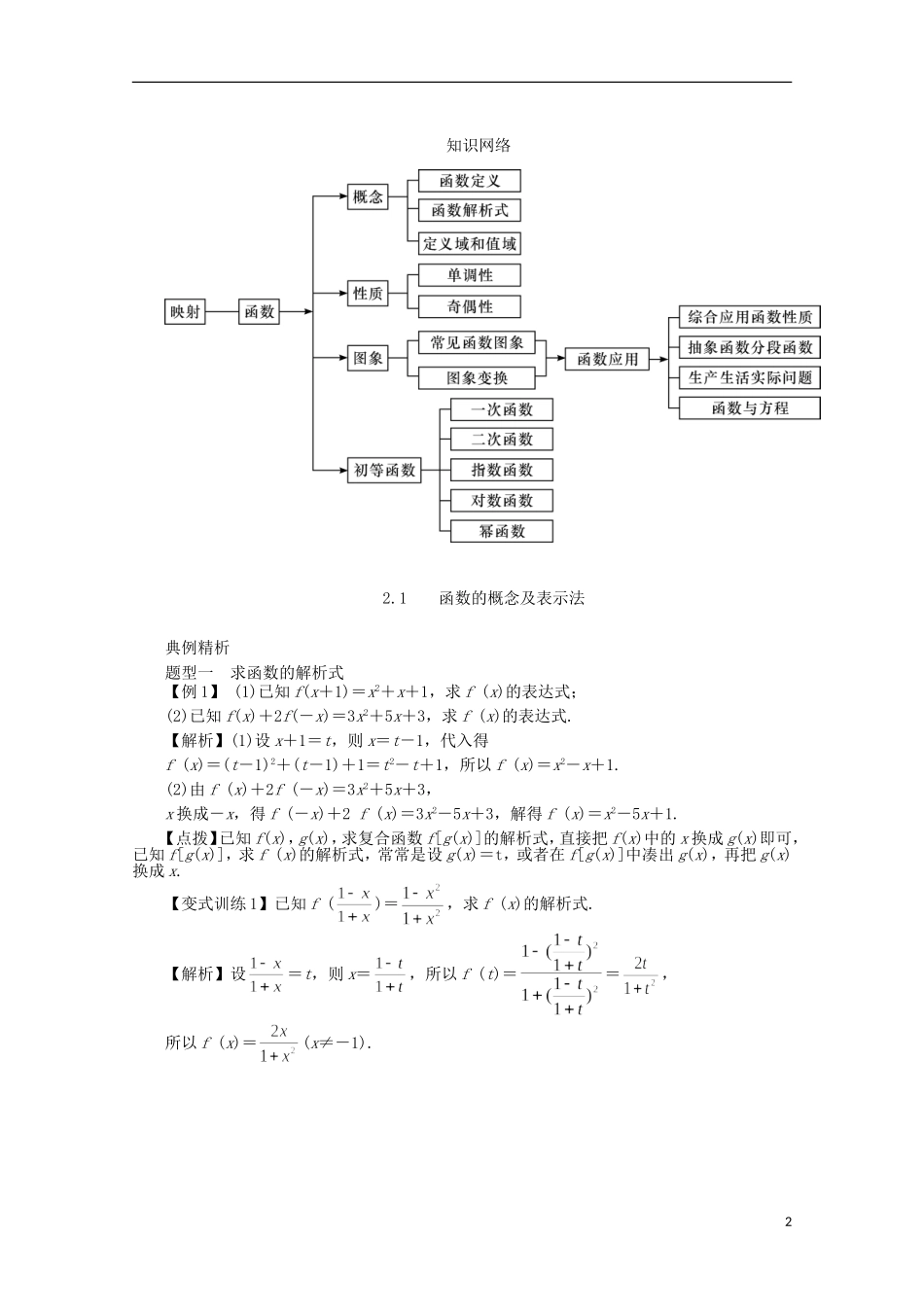 【系统集成】高中数学 第二章 函　数（教师用书）理_第2页