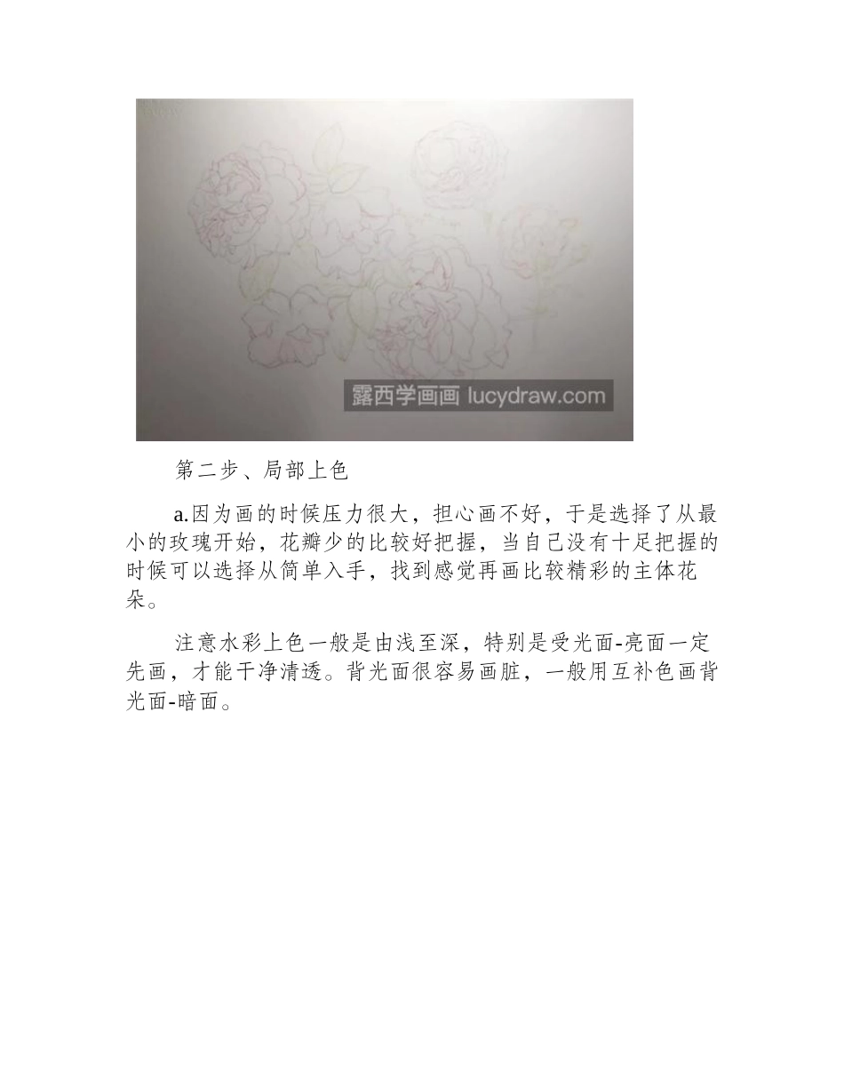 红玫瑰怎么画_超级立体的玫瑰水彩画步骤有哪些_水彩画教程_第2页