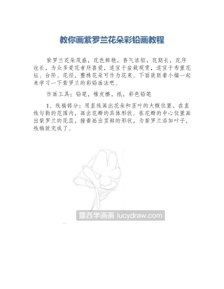 教你画紫罗兰花朵彩铅画教程
