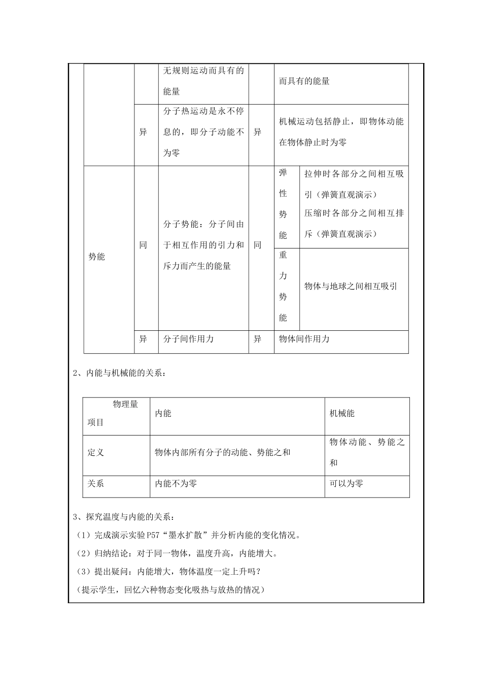 高中物理 《温度与内能》教案 鲁科版选修3-3_第2页