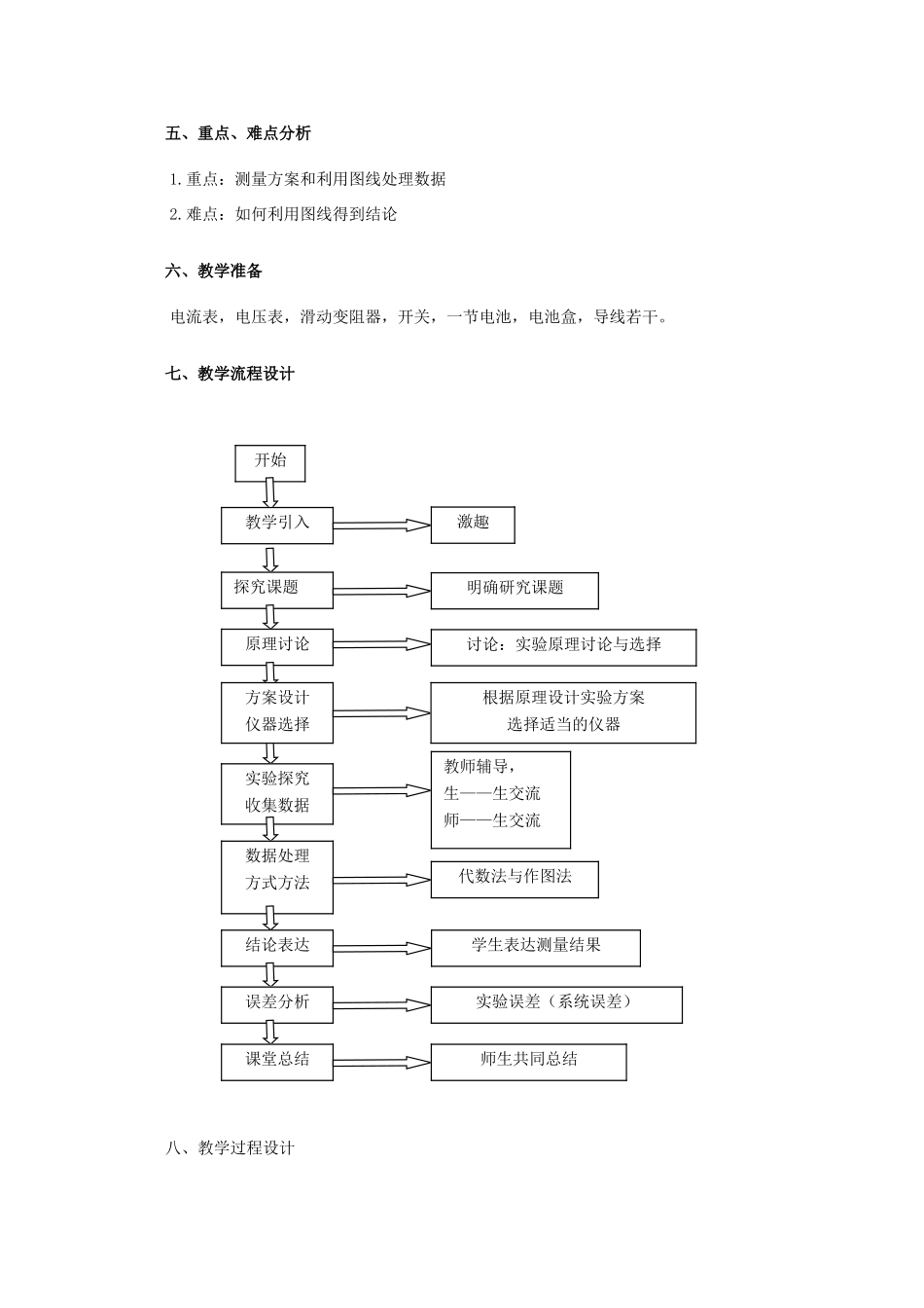 高中物理 《测量电源的电动势和内电阻》教案2 鲁科版选修3-1_第2页