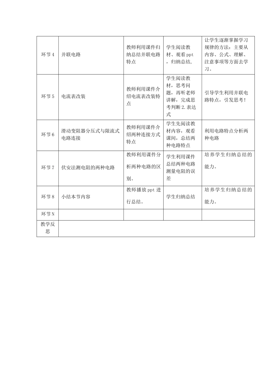 高中物理 2.3《电阻的串联、并联及其应用》教学设计 教科版选修3-1-教科版高二选修3-1物理教案_第2页