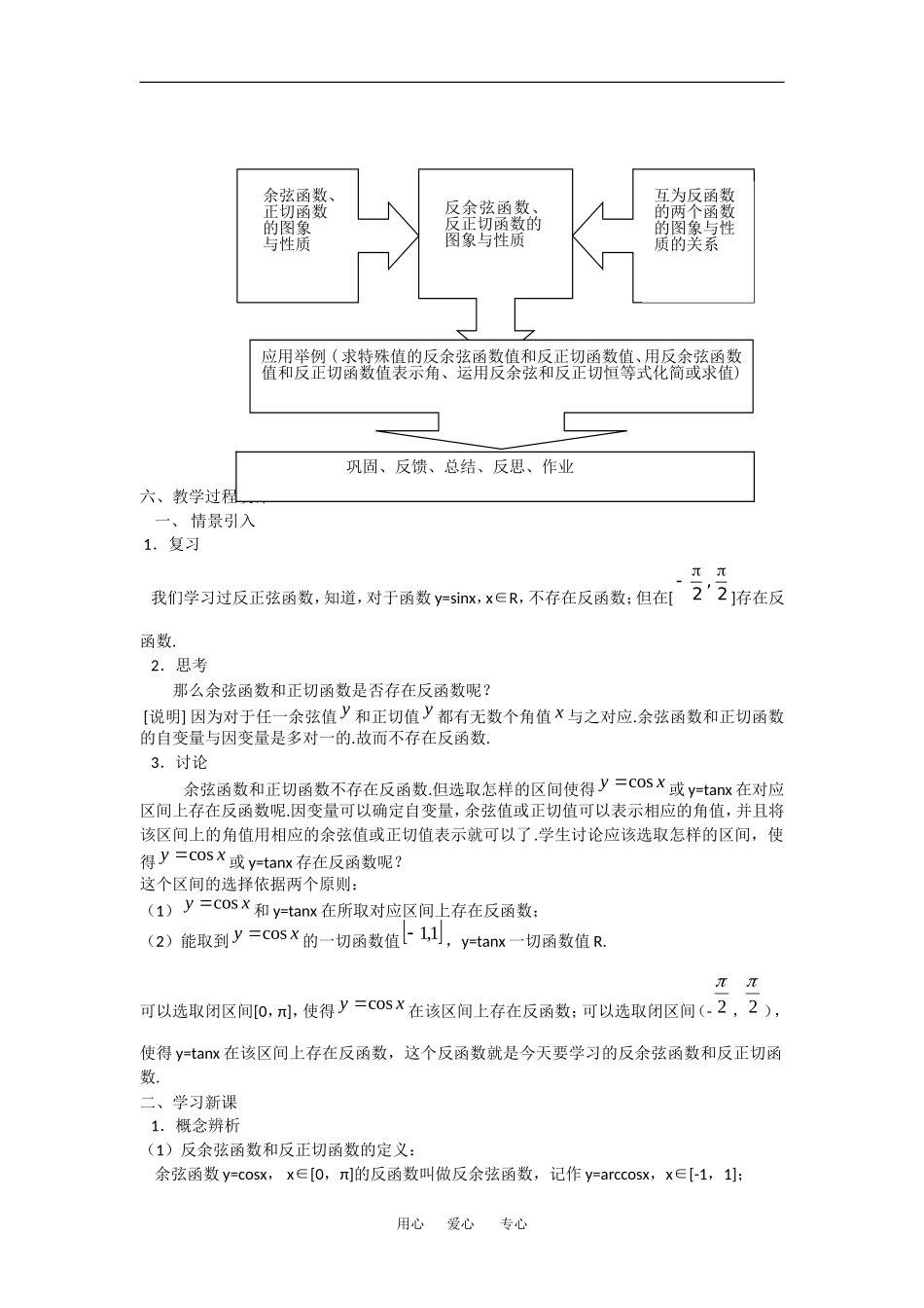 高中数学：6.4《反三角函数》教案（2）（沪教版高一下）_第2页