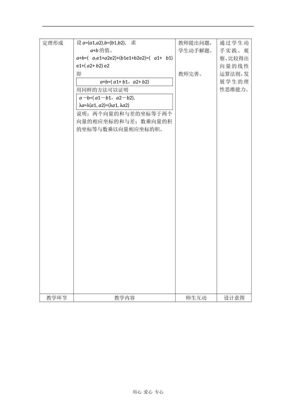 高中数学：2.2.3 用平面向量坐标表示向量共线条件 教案 1 新人教B版必修4_第2页
