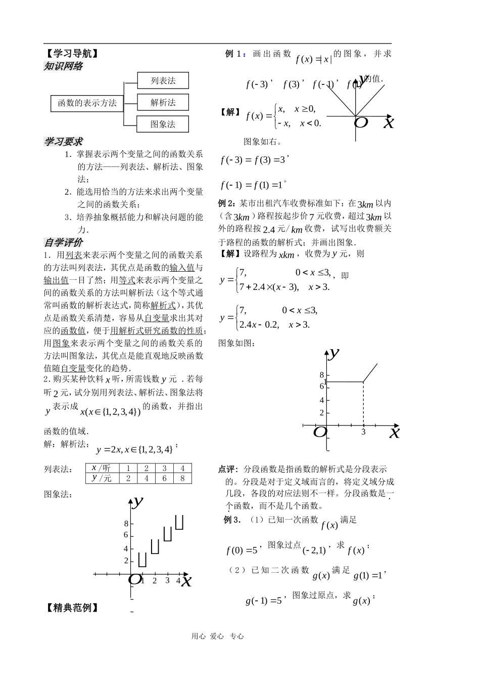 高中数学：2.1《函数的概念和图象（3）》教案（苏教版必修1）_第2页