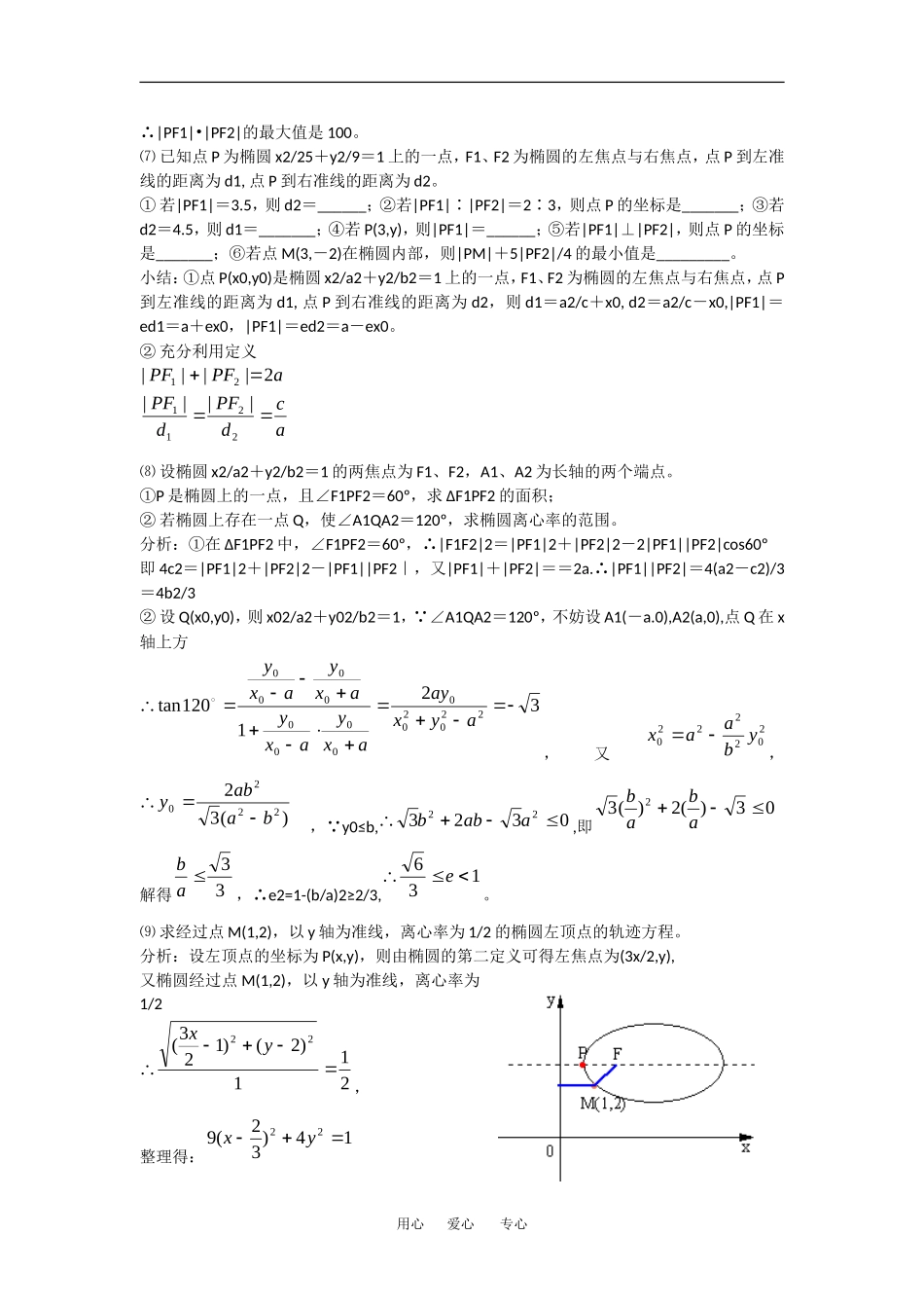 高中数学：2.1.2 椭圆的几何性质 教案（4）（湘教版选修1-1）_第2页
