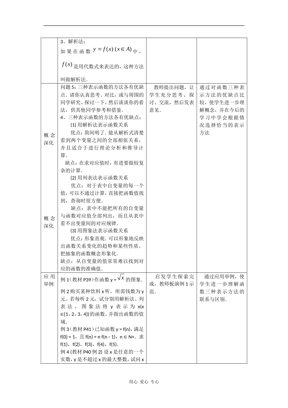 高中数学：2.1.2 函数表示法 教案1新人教B必修1_第2页