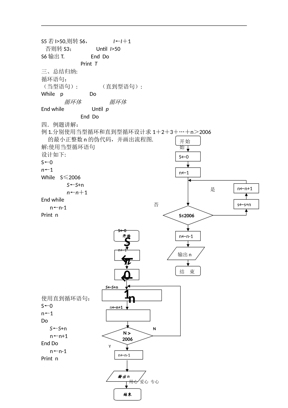 高中数学：1.3.3 循环语句 教案 苏教版必修3_第2页
