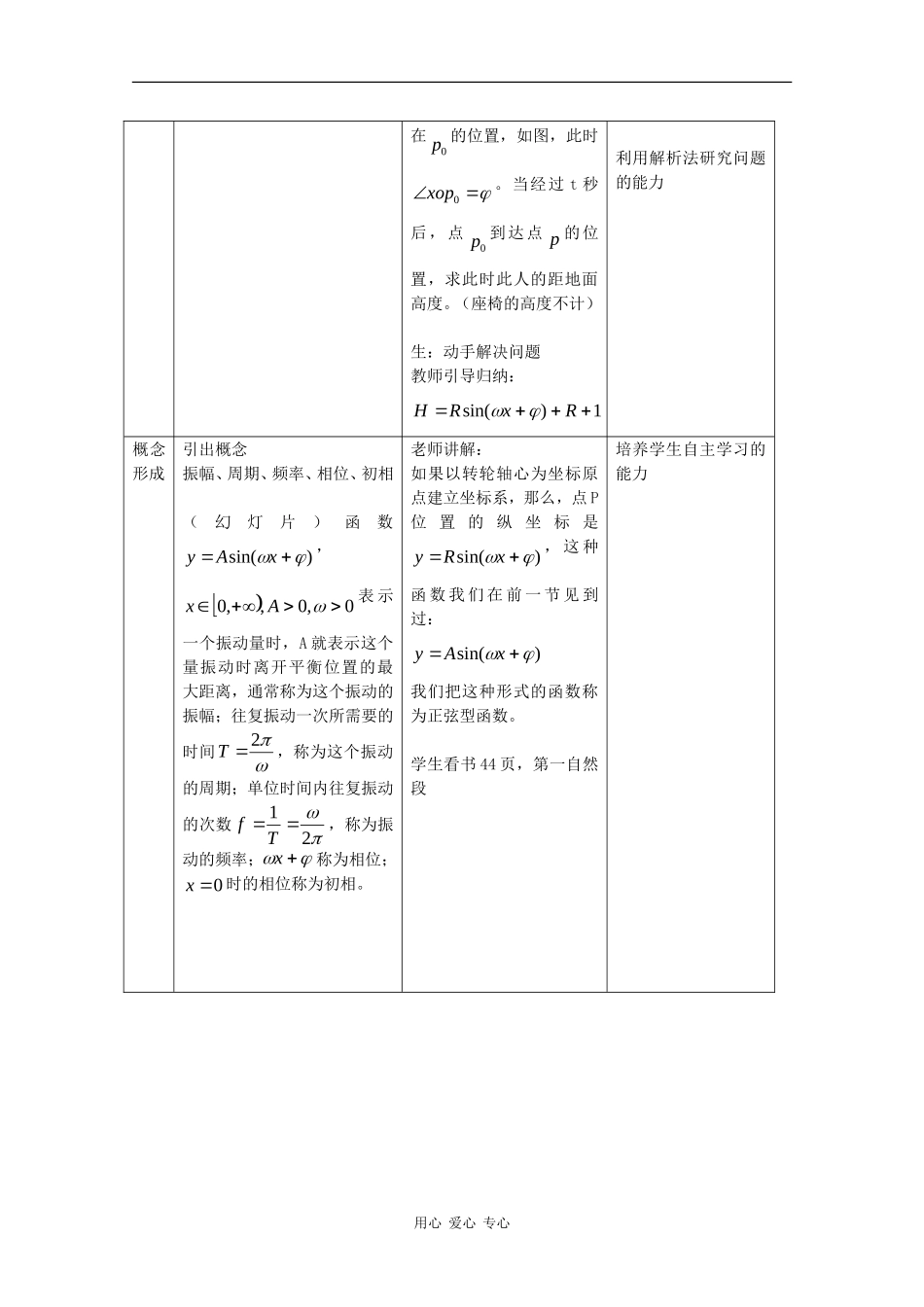高中数学：1.3.1 正弦函数的图象与性质 教案3 新人教B版必修4_第2页