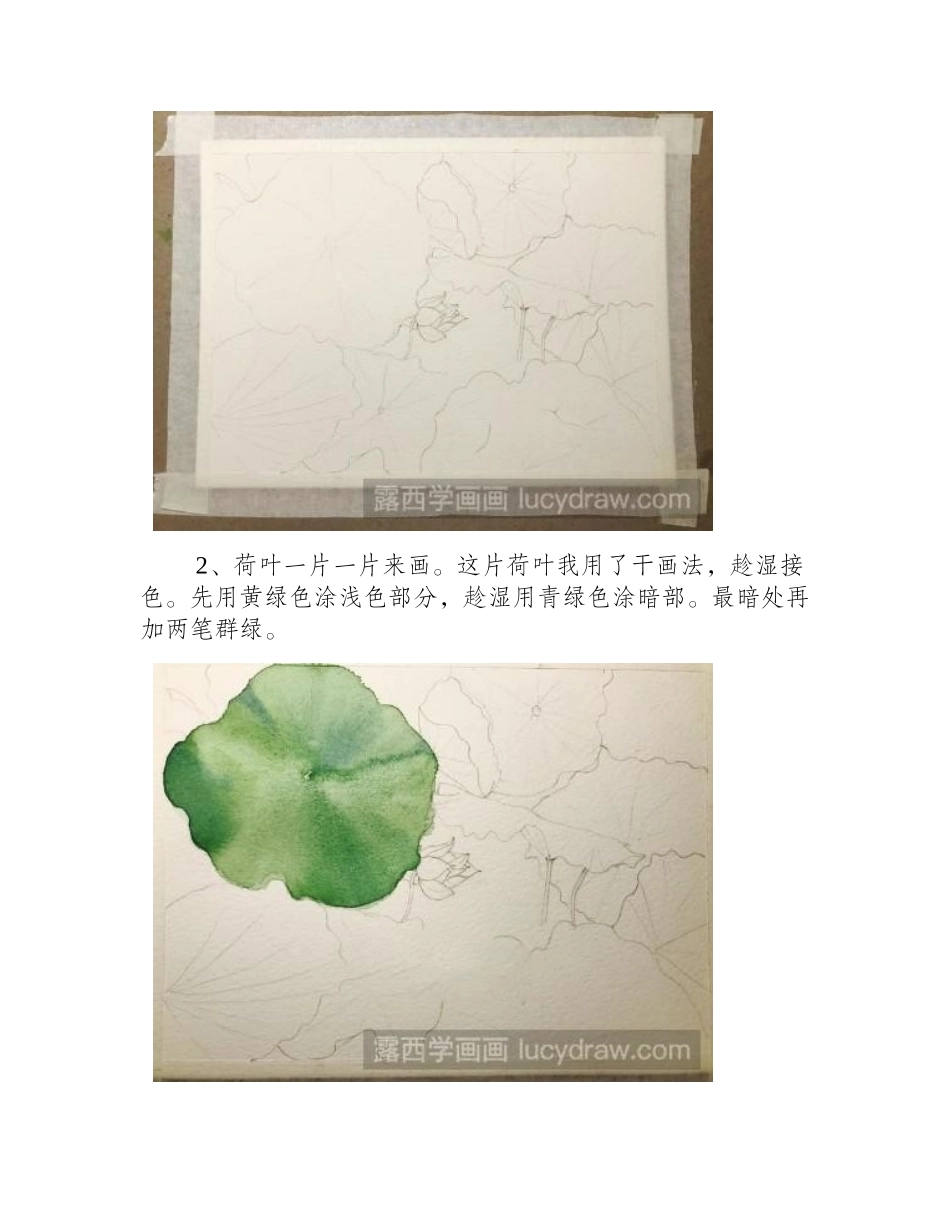 教你画残荷水彩画教程_第2页