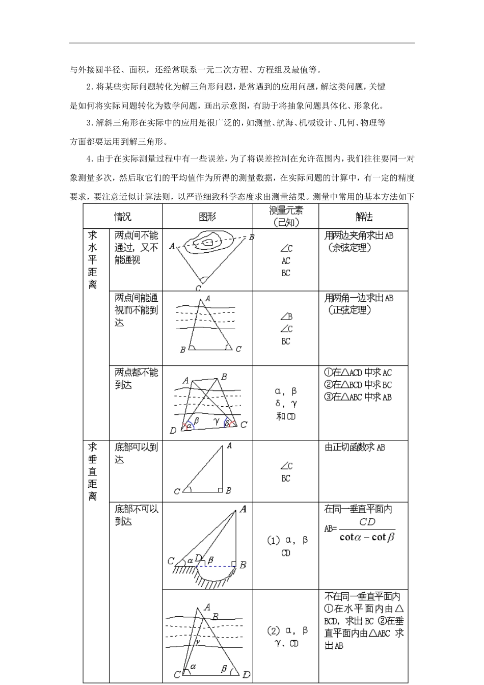 高中数学：1.2《应用举例》教案新人教版必修5B_第2页