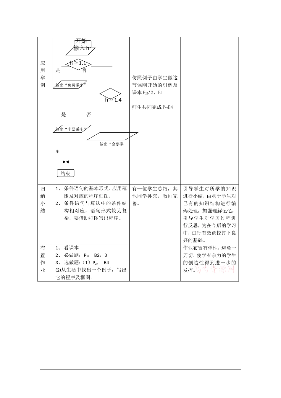 高中数学：1.2.2《条件语句》教案（4）（新人教B版必修3）_第3页