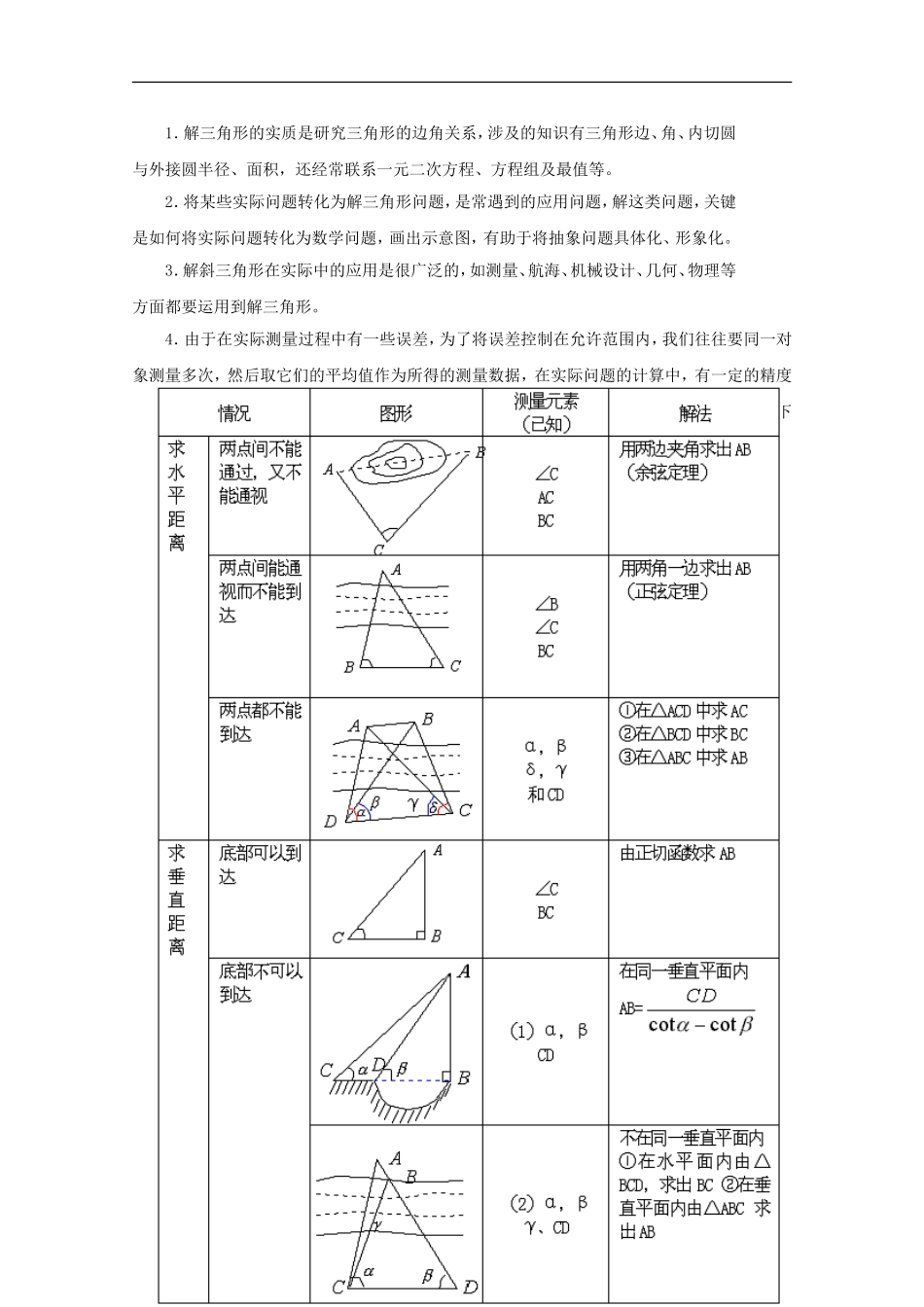 高中数学：1.2 应用举例 教案（新人教版必修5B）_第2页