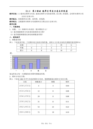 高中数学频率分布直方图与折线图