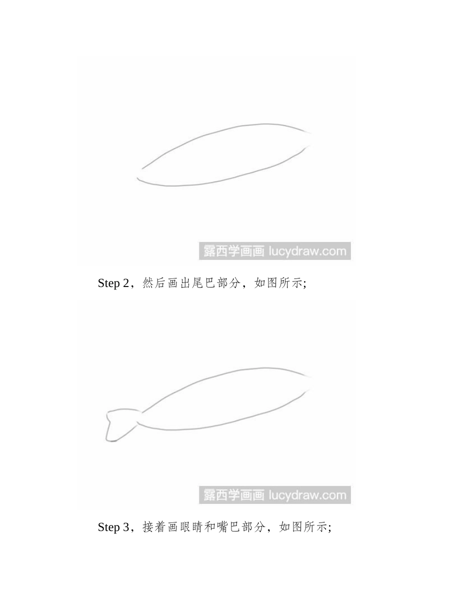 虎鲨简笔画教程简笔画教程_第2页