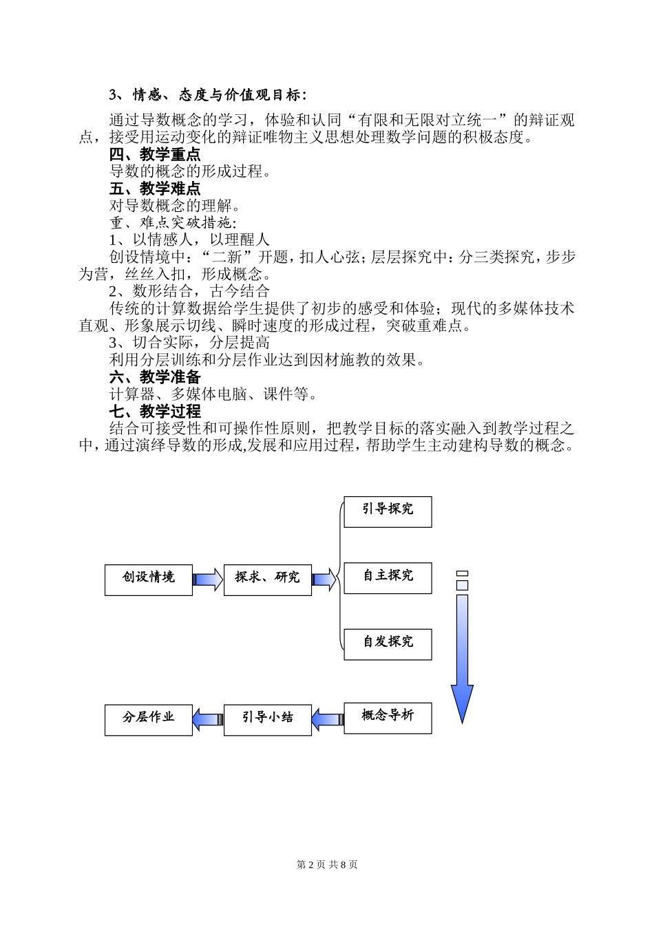 高中数学陕西省教育学会第二届优秀教学设计大赛一等奖作品导数的概念教学设计 新课标人教A版选修2-2_第3页