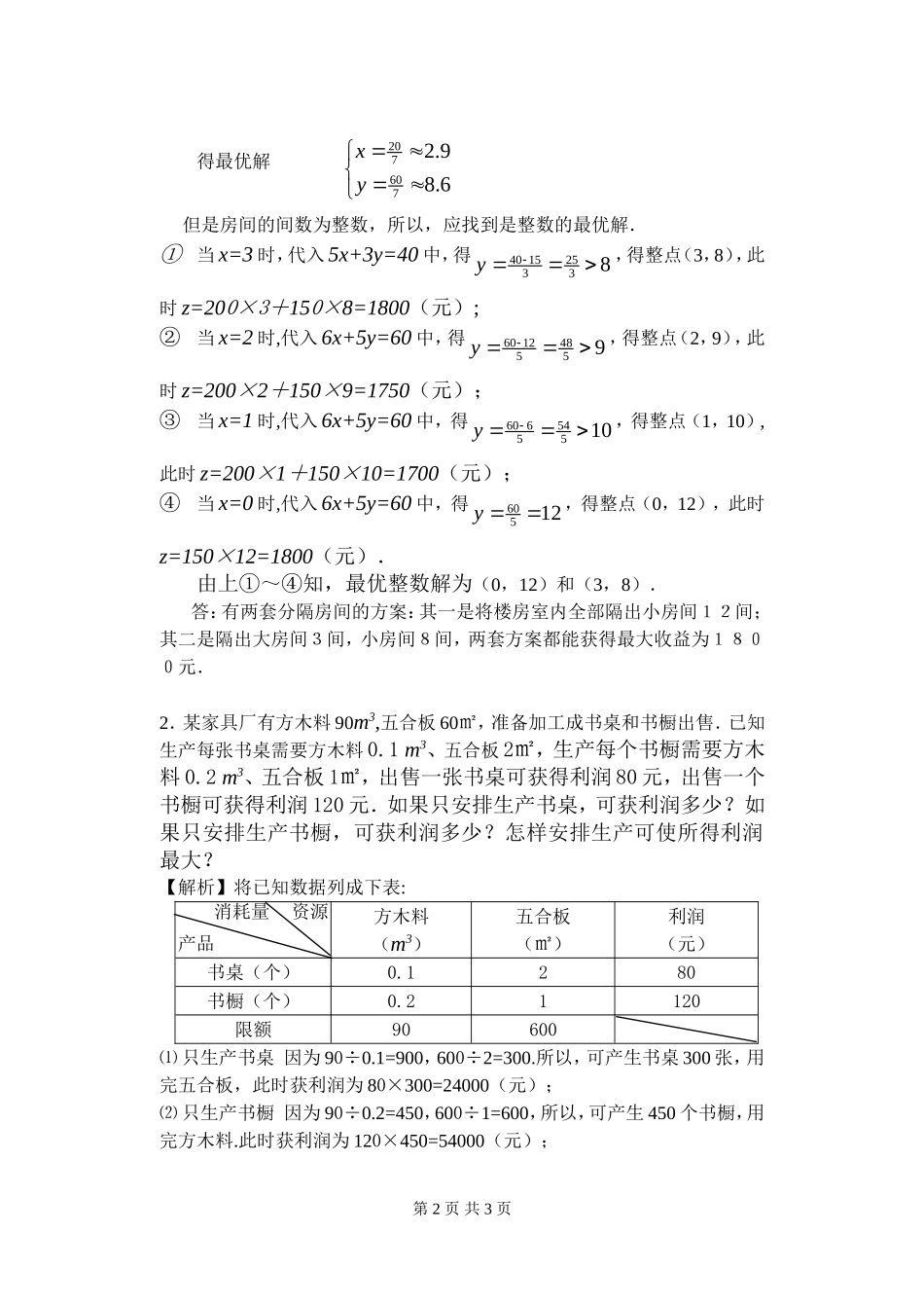 高中数学线性规划的经典题目详解教案苏教版必修4_第2页