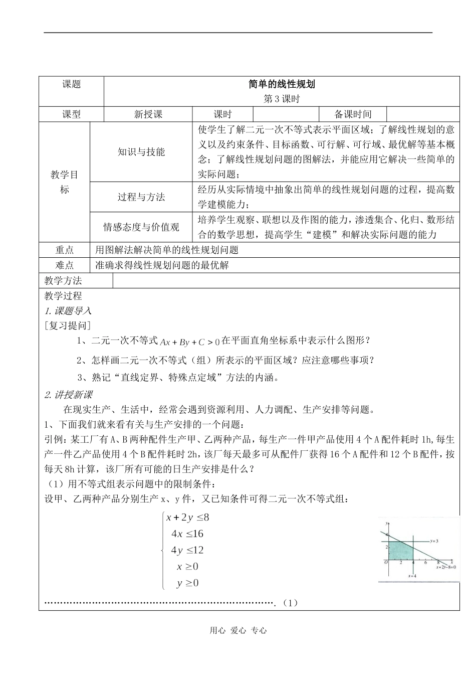 高中数学简单的线性规划 1苏教版必修五_第1页