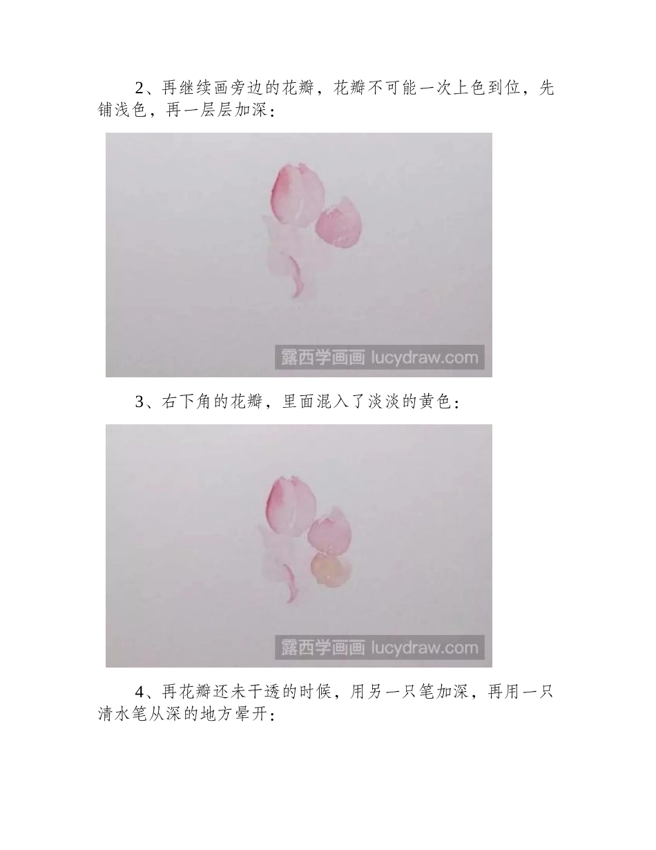 教你画花朵流苏水彩画教程_第2页