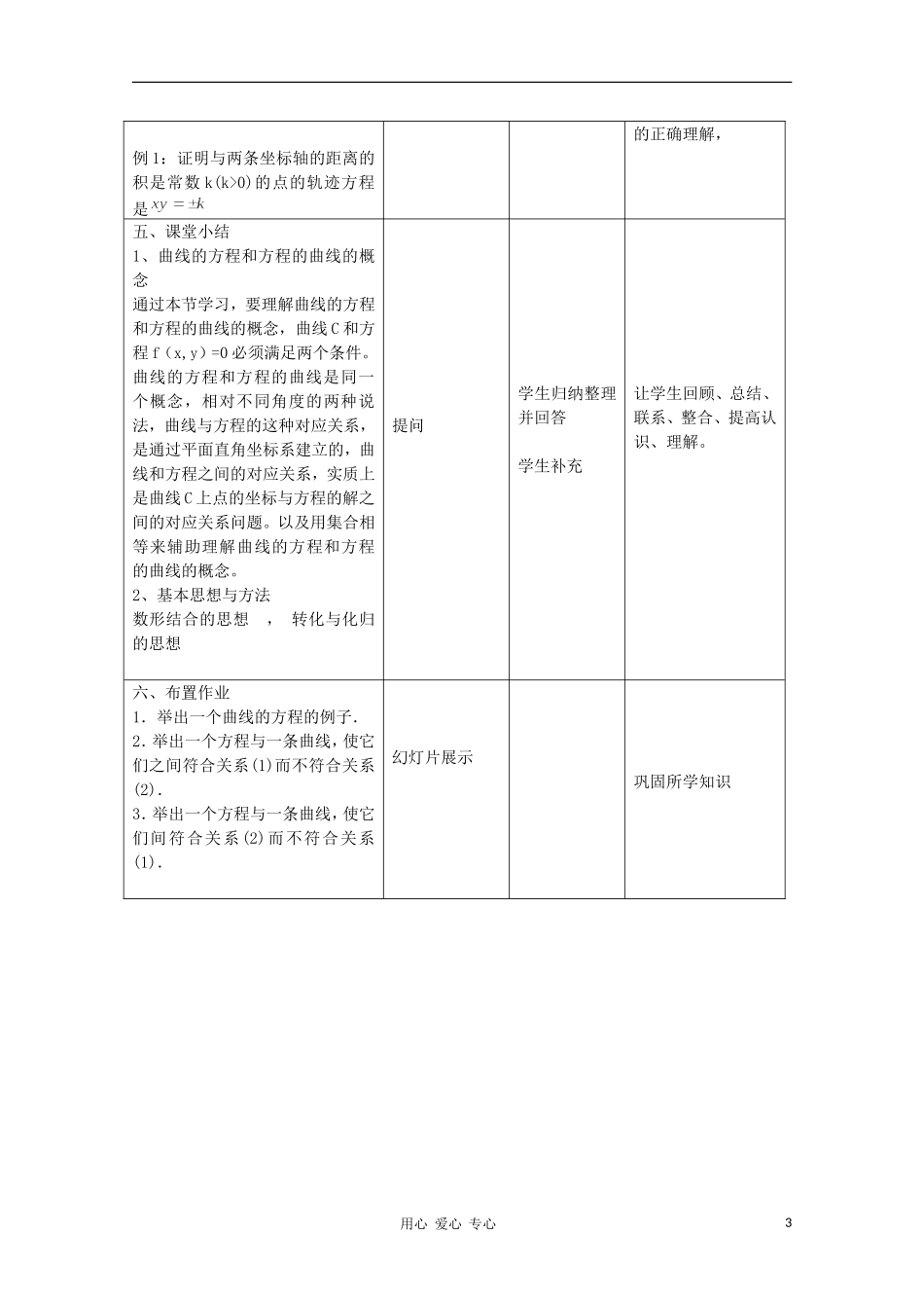 高中数学第五届全国青年教师观摩与评比活动《曲线与方程》教学设计_第3页