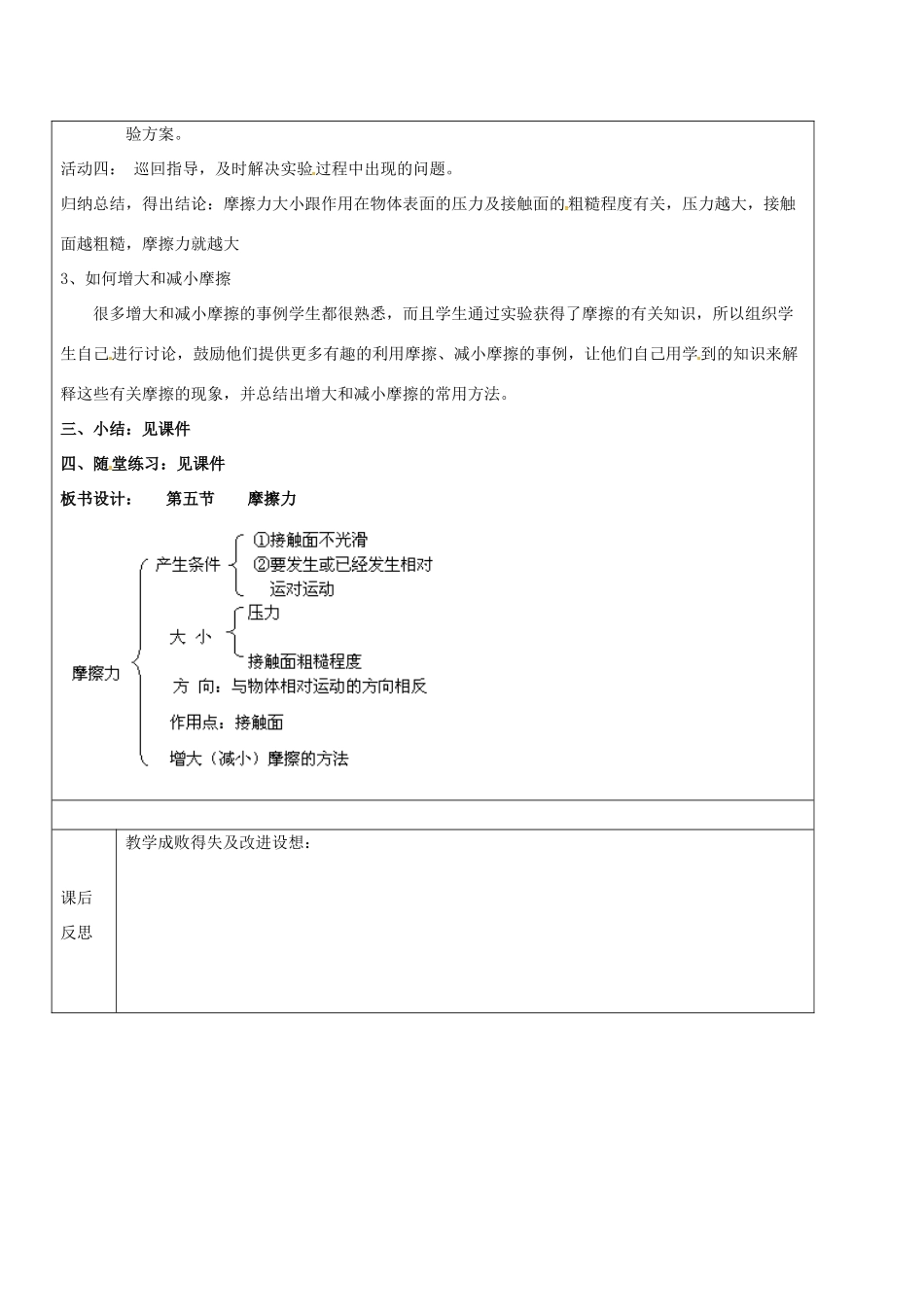 黑龙江省鸡西市恒山区八年级物理下册 6.4 摩擦力教案 鲁教版五四制-鲁教版五四制初中八年级下册物理教案_第2页