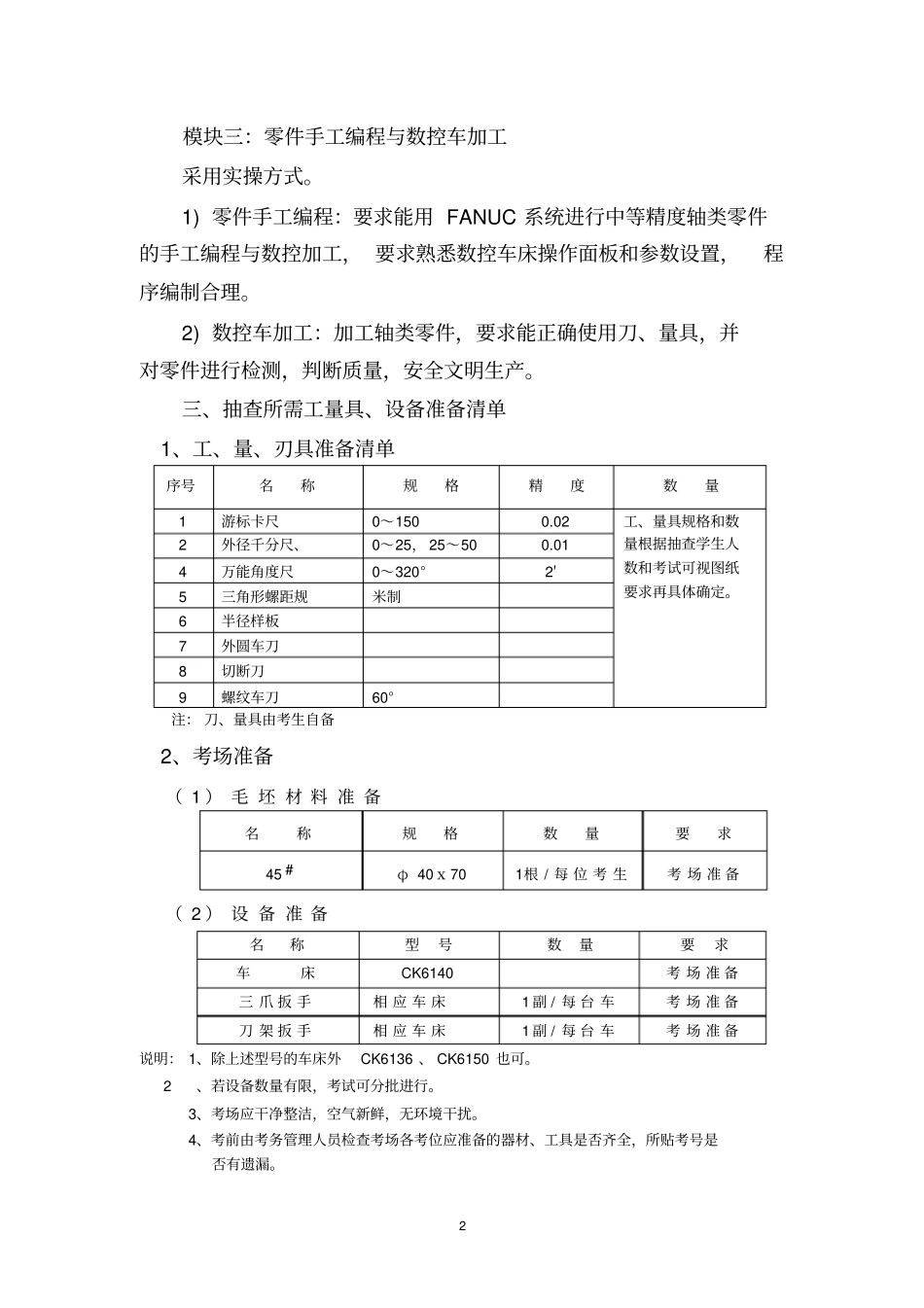 2010年株洲中等职业学校数控技术应用专业学生专业技能抽查实施方案1_第2页