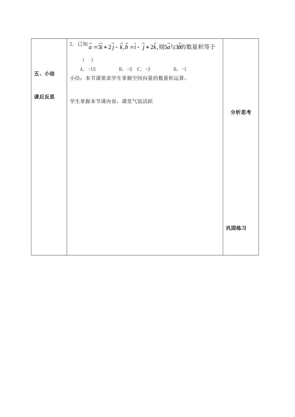 高中数学空间向量的数量积运算教案人教新课标必修2_第2页