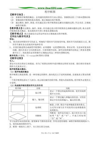 高中数学程序框图教案 新课标 人教版 必修3(A)