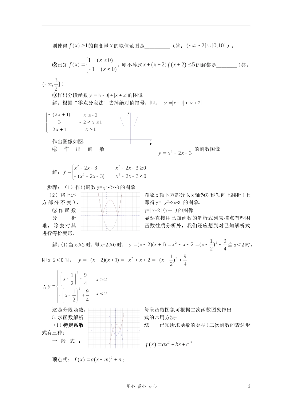 高中数学知识精要 9.函数教案 新人教A版_第2页