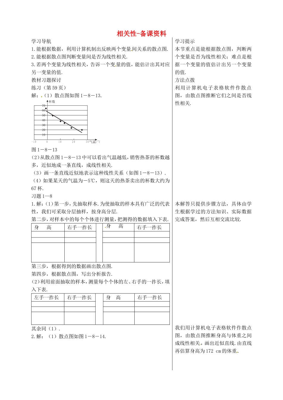 高中数学相关性-备课资料_第1页